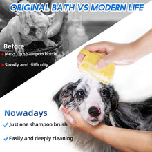 Pet Shampoo Brush (80ml) – Soft Silicone Bathing Scrubber & Massage Comb for Dogs & Cats with Short Hair
