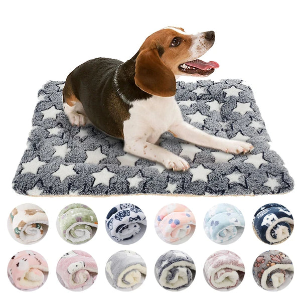 Flannel Pet Sleeping Mat – Soft Dog & Cat Bed Cushion Blanket for Small to Large Pets, Perfect for Sofa or Floor