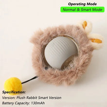 Interactive Cat Ball Toy – Automatic Rolling with Faux Tail, Rechargeable Mouse-Like Toy for Cat & Dog Training