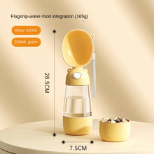Portable Pet Travel Water Cup Bottle With Food Dispenser