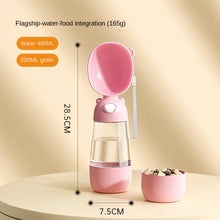 Portable Pet Travel Water Cup Bottle With Food Dispenser