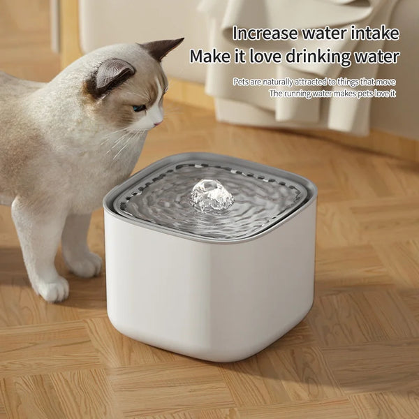 3L Cat Water Fountain – USB Electric Dispenser with Silent Auto-Recirculating Filter & Large Capacity