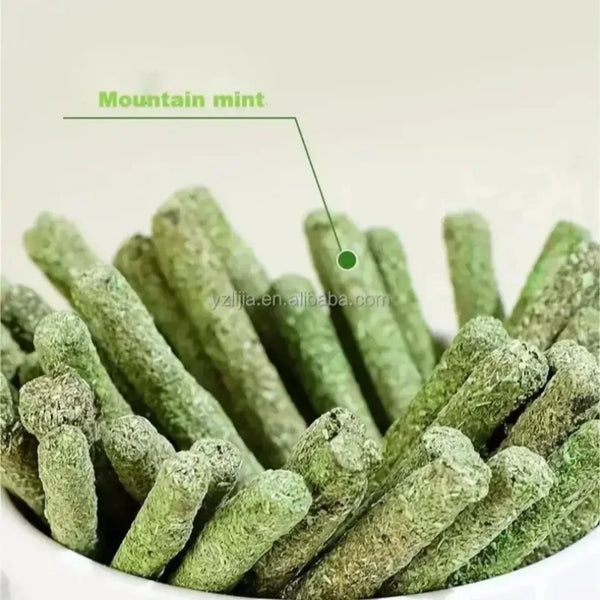 6pcs Natural Silvervine Cat Sticks – Mint Chew Toys for Scratching, Biting, Teeth Cleaning & Play Excitement
