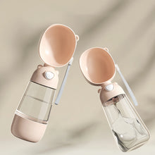 Portable Pet Travel Water Cup Bottle With Food Dispenser