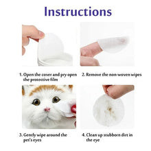 130pcs Pet Eye Wipes – Gentle Non-Foaming Tear Stain Remover for Dogs & Cats, Grooming & Cleaning Towels