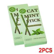 6pcs Natural Silvervine Cat Sticks – Mint Chew Toys for Scratching, Biting, Teeth Cleaning & Play Excitement