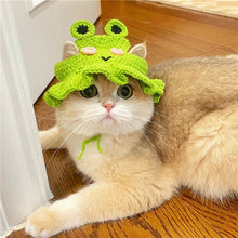 Knitted Cat Hat – Cozy Elastic Pet Hat for Kittens & Puppies, Perfect for Photos & Parties