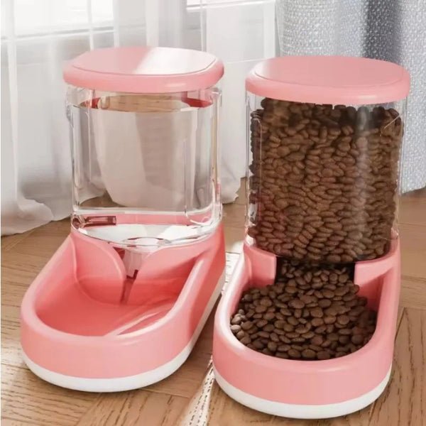Automatic Gravity Pet Feeder & Water Dispenser, Large Capacity for Dog/Cat