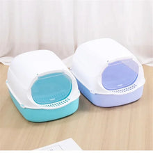 Kitty Sandbox Cat Litter Box Semi-enclosed Splash-proof cat cleaning Tray Bedpan