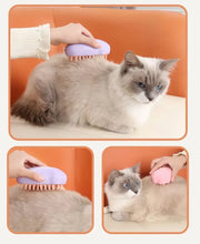 3-in-1 Electric Cat Comb – Steam Spray Brush for Hair Removal, Massage