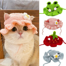 Knitted Cat Hat – Cozy Elastic Pet Hat for Kittens & Puppies, Perfect for Photos & Parties