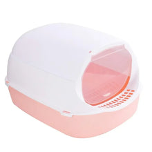 Kitty Sandbox Cat Litter Box Semi-enclosed Splash-proof cat cleaning Tray Bedpan