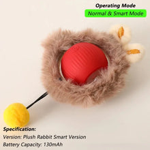 Interactive Cat Ball Toy – Automatic Rolling with Faux Tail, Rechargeable Mouse-Like Toy for Cat & Dog Training