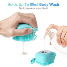 Pet Shampoo Brush (80ml) – Soft Silicone Bathing Scrubber & Massage Comb for Dogs & Cats with Short Hair