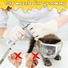 TONG Cat Anti-Bite Muzzle – Breathable Transparent Adjustable Helmet Mask for Nail Trimming