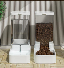 Automatic Pet Feeder & Water Dispenser with Gravity Food Storage Container for Cats and Dogs