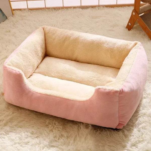 Cozy Cat & Dog Bed – Soft Cushion Basket House for Pets