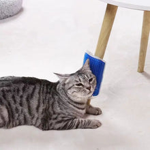 Cat Massage & Hair Removal Brush – Self-Cleaning Wall Corner Comb for Rubbing, Grooming & Play