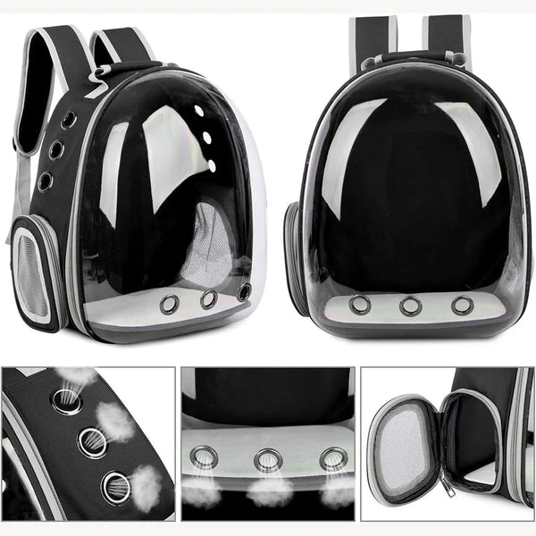 Transparent Bubble Pet Carrier Backpack – Breathable Travel Bag for Cats, Puppies, Kittens & Small Animals