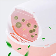 Kitty Sandbox Cat Litter Box Semi-enclosed Splash-proof cat cleaning Tray Bedpan