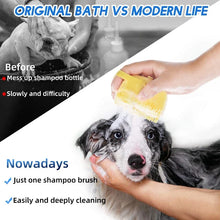 Pet Shampoo Brush (80ml) – Soft Silicone Bathing Scrubber & Massage Comb for Dogs & Cats with Short Hair