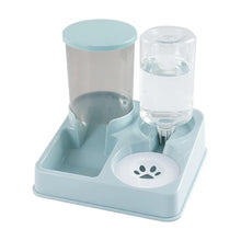 2 In 1 Automatic Cat Gravity Food & Water Dispenser Set Tilted Automatic