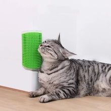 Cat Massage & Hair Removal Brush – Self-Cleaning Wall Corner Comb for Rubbing, Grooming & Play
