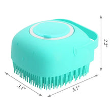 Pet Shampoo Brush (80ml) – Soft Silicone Bathing Scrubber & Massage Comb for Dogs & Cats with Short Hair