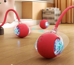 Interactive Cat Ball Toy – Automatic Rolling with Faux Tail, Rechargeable Mouse-Like Toy for Cat & Dog Training
