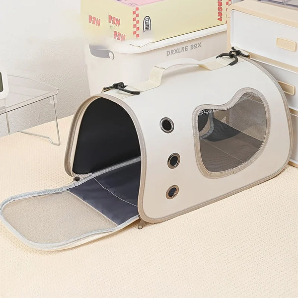 Portable Foldable Pet Carrier Bag – Breathable Shoulder Travel Bag for Small Dogs, Cats & Kittens