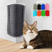Cat Massage & Hair Removal Brush – Self-Cleaning Wall Corner Comb for Rubbing, Grooming & Play