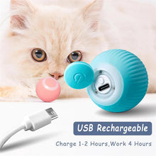 Interactive Cat Ball Toy – Automatic Rolling with Faux Tail, Rechargeable Mouse-Like Toy for Cat & Dog Training