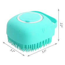 Pet Shampoo Brush (80ml) – Soft Silicone Bathing Scrubber & Massage Comb for Dogs & Cats with Short Hair