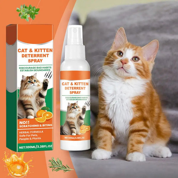 100ml Cat Repellent Spray – Anti-Scratch & Anti-Chew Household Spray to Keep Pets Away