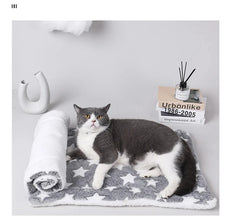 Flannel Pet Sleeping Mat – Soft Dog & Cat Bed Cushion Blanket for Small to Large Pets, Perfect for Sofa or Floor