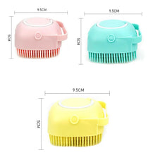 Pet Shampoo Brush (80ml) – Soft Silicone Bathing Scrubber & Massage Comb for Dogs & Cats with Short Hair