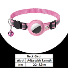 Anti-Lost Cat Collar For Airtag Tracker Protective Case With Bell Breakaway