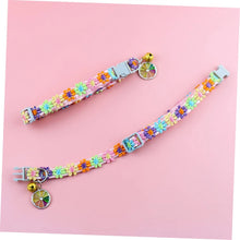 Fashion Rainbow Flower Cat Collar – Colorful Lace with Bell, Adjustable Buckle for Kittens & Puppies