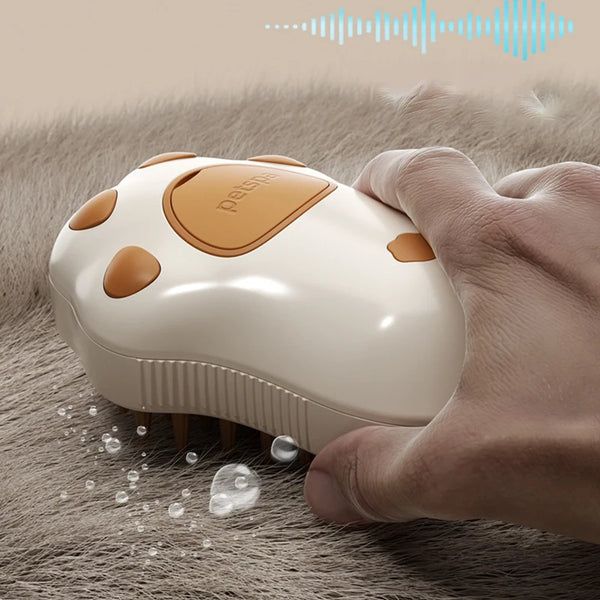 3-in-1 Steam Pet Brush – Electric Spray Comb for Cats & Dogs, Grooming, Massage & Loose Hair Removal