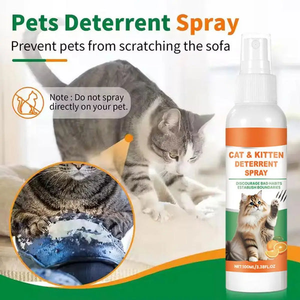 100ml Cat Repellent Spray – Anti-Scratch & Anti-Chew Household Spray to Keep Pets Away