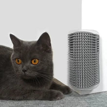 Cat Massage & Hair Removal Brush – Self-Cleaning Wall Corner Comb for Rubbing, Grooming & Play