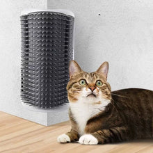 Cat Massage & Hair Removal Brush – Self-Cleaning Wall Corner Comb for Rubbing, Grooming & Play
