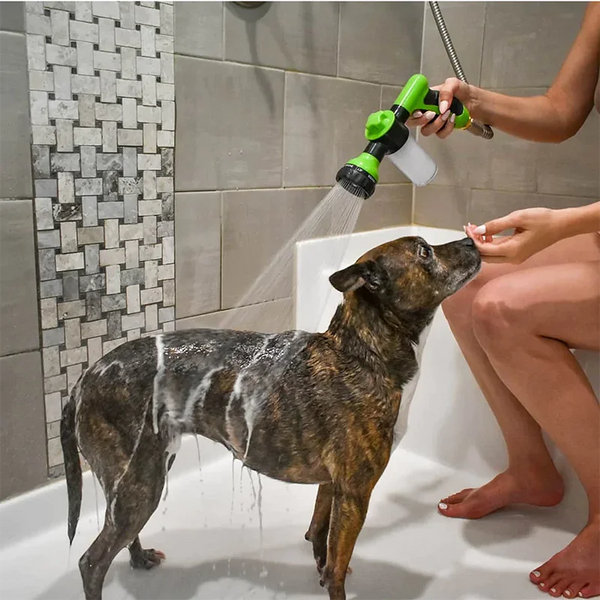 High-Pressure Dog Shower Sprayer – 3-Mode Adjustable Nozzle with Foam Soap