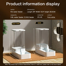 Automatic Pet Feeder & Water Dispenser with Gravity Food Storage Container for Cats and Dogs