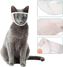 TONG Cat Anti-Bite Muzzle – Breathable Transparent Adjustable Helmet Mask for Nail Trimming
