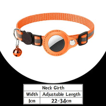 Anti-Lost Cat Collar For Airtag Tracker Protective Case With Bell Breakaway
