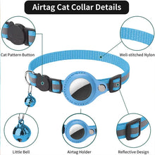 Anti-Lost Cat Collar For Airtag Tracker Protective Case With Bell Breakaway
