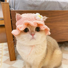 Knitted Cat Hat – Cozy Elastic Pet Hat for Kittens & Puppies, Perfect for Photos & Parties