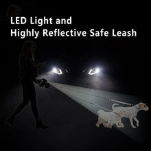 Retractable Dual Doggie Leash with LED Light